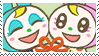 An illustration of Crissy and Francine from Animal Crossing hugging